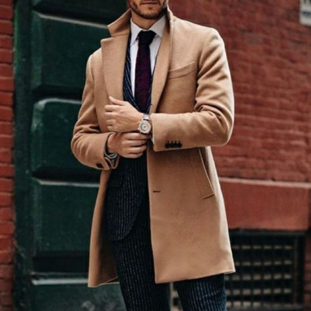 Coat Men 2020 Business Wool Blend