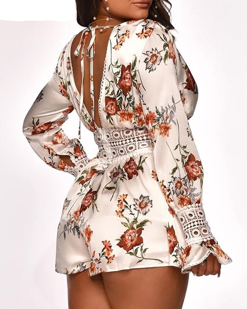 Floral Print Playsuits