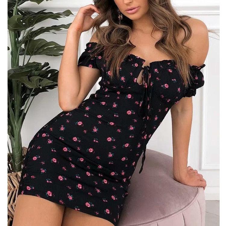 Tie Up Front Mini Dress