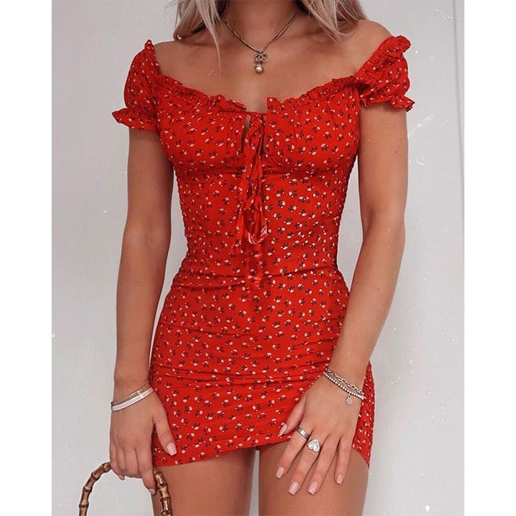 Tie Up Front Mini Dress