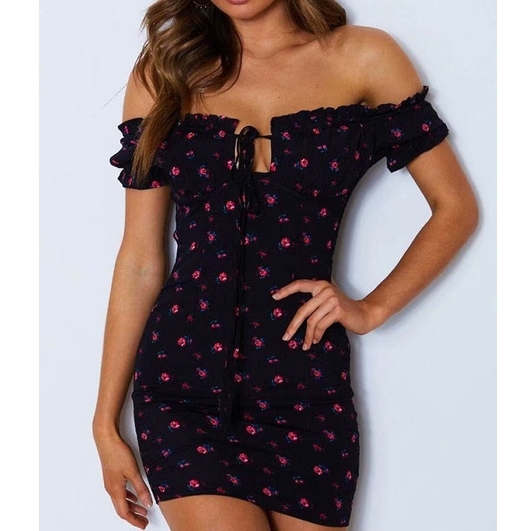 Tie Up Front Mini Dress