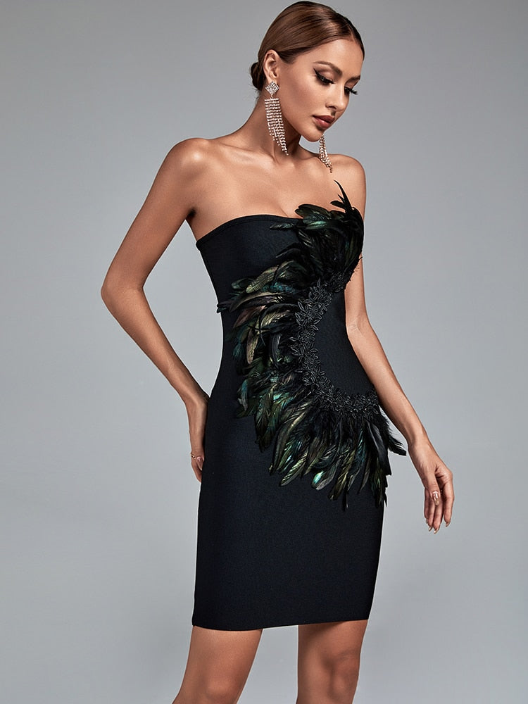 Party Club Feather Dress