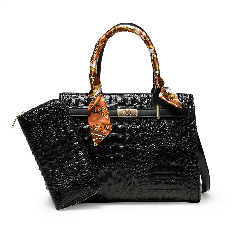 Lux Crocodile Pattern bag